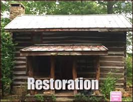Historic Log Cabin Restoration  Granite Quarry, North Carolina